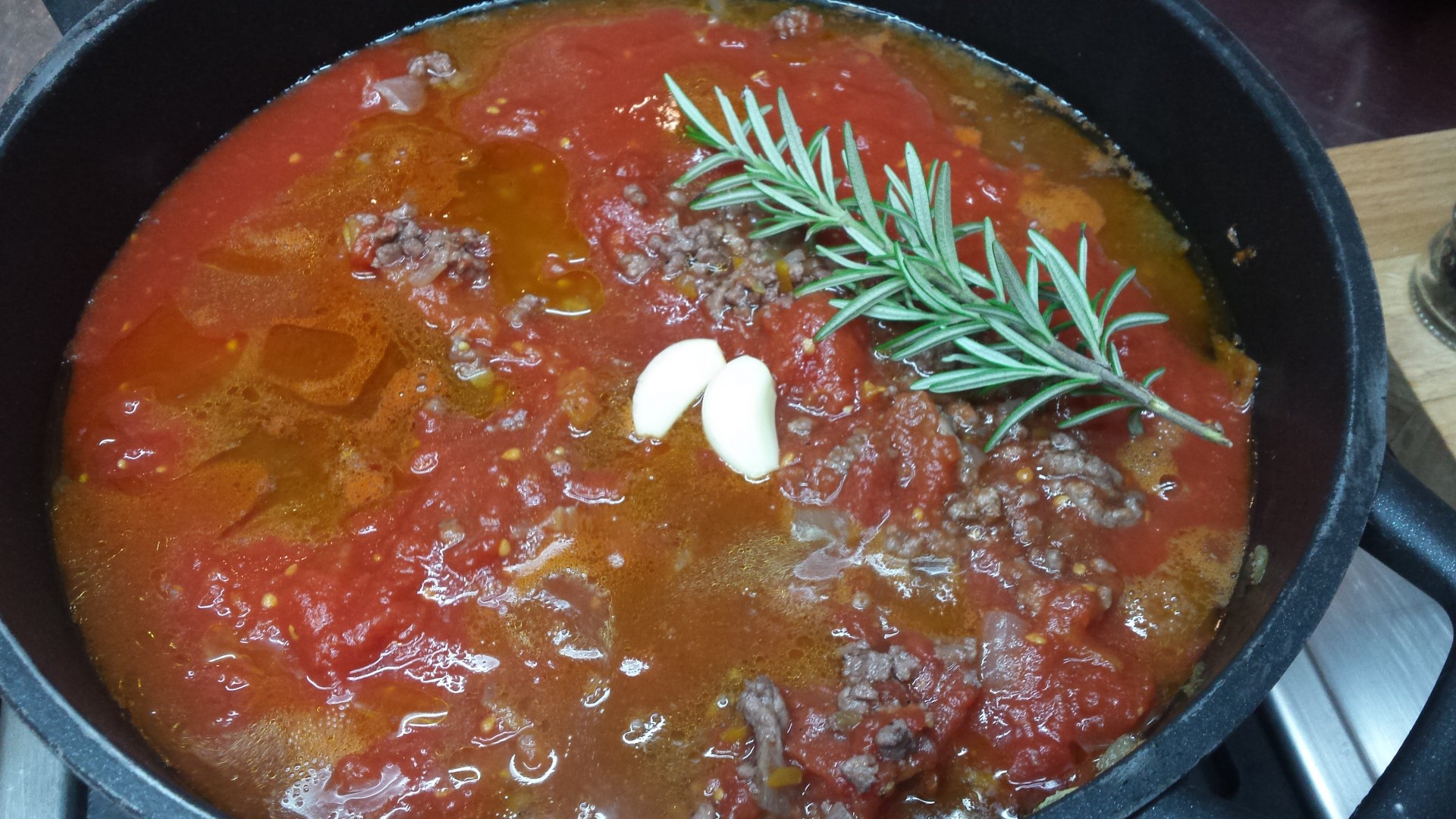 Ragu in progress