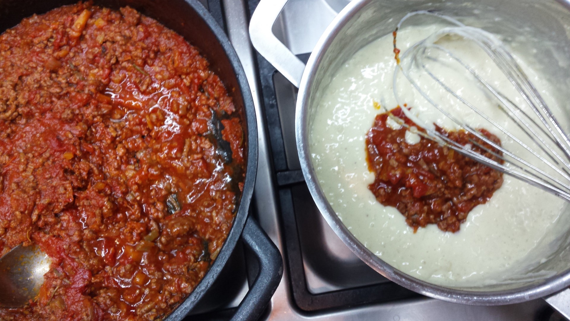 ragu with beshamel