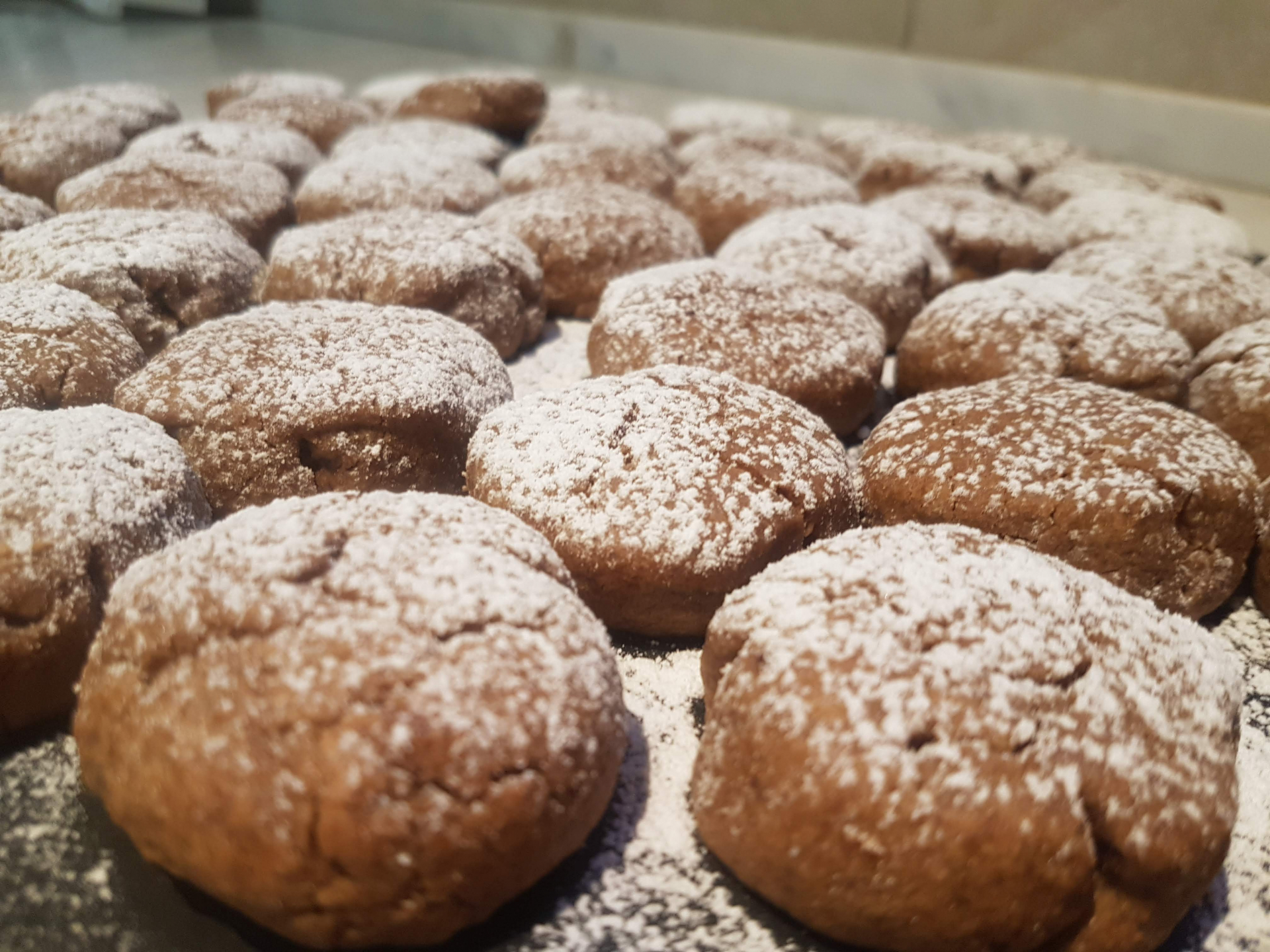 sugar powder coffee cookies